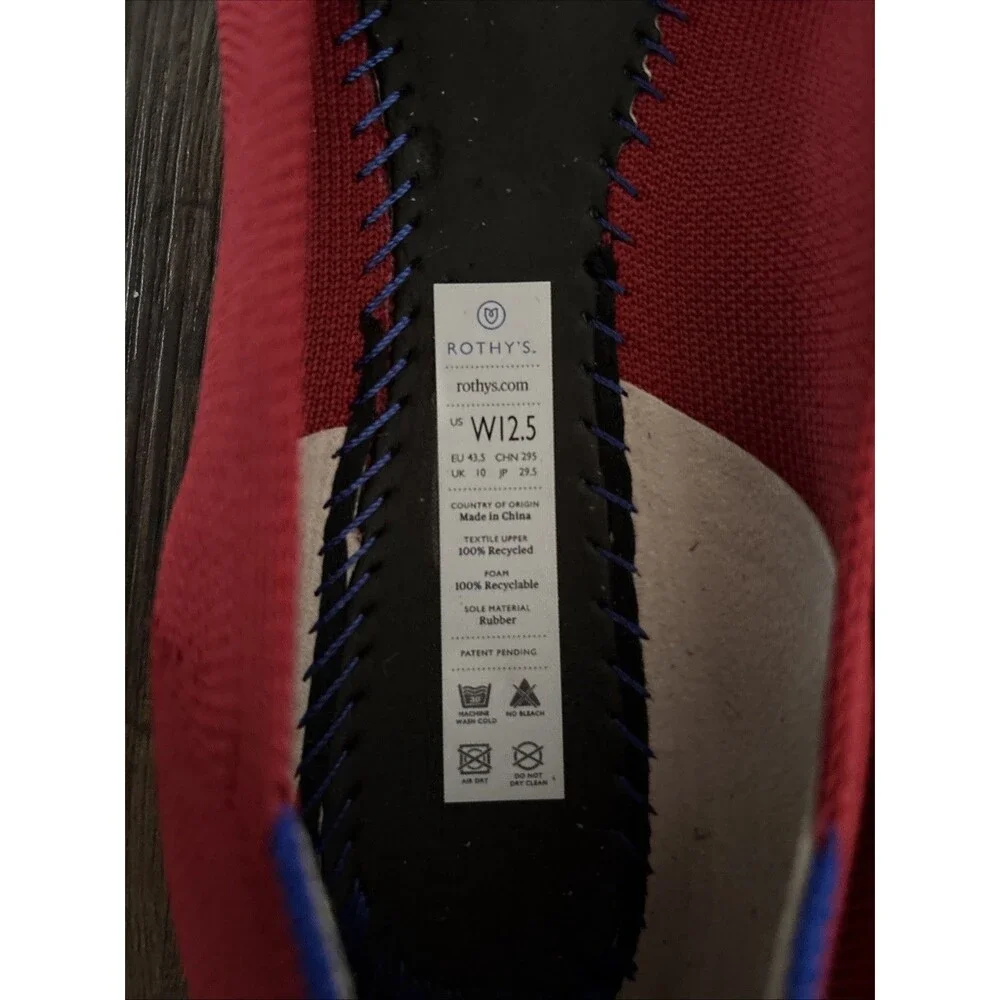 Rothy’s The Point Ballet Flats Y2K SoHo Designer OG Prepster Hipster Red sz12.5